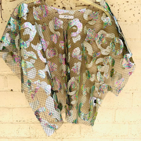 Julian David Net a Porter sheer crop blouse - Picture 2 of 8